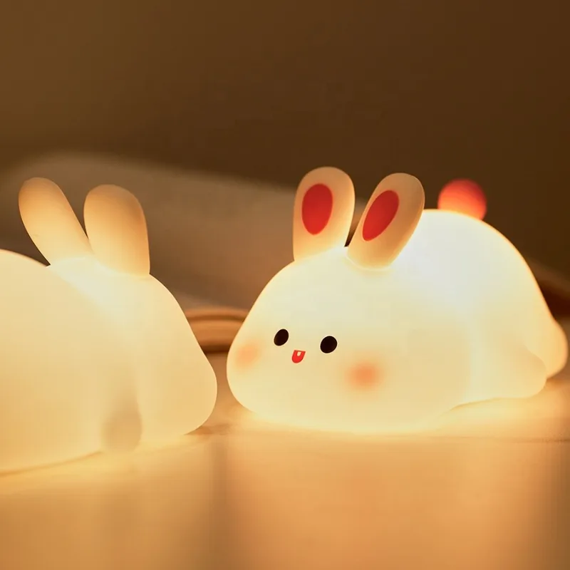 Silicone Rabbit Night Lamp