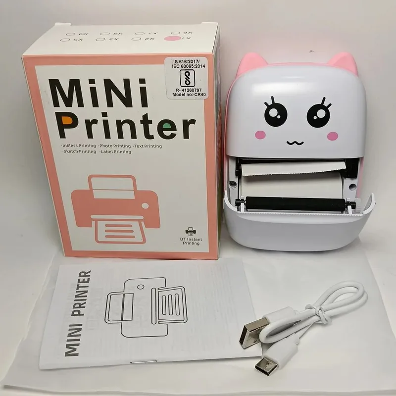 Mini Portable Inkless Bluetooth Thermal Printer