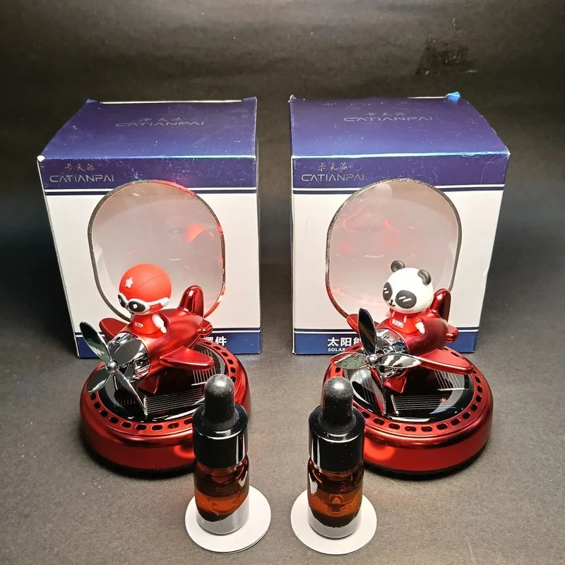 Panda Solar Car Air Freshener