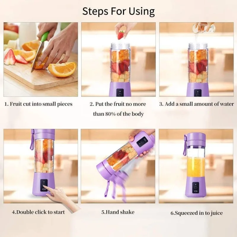 6 Blade USB Rechargeable Juicer