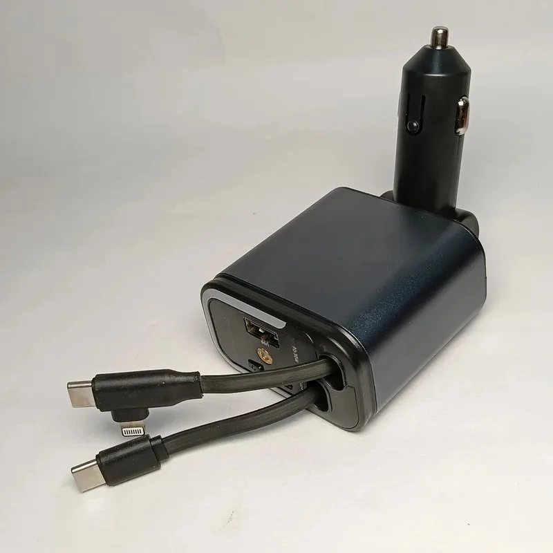 5 In 1 Car Mobile Charger With Ambient Light