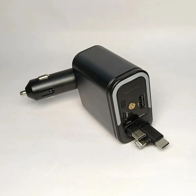 5 In 1 Car Mobile Charger With Ambient Light