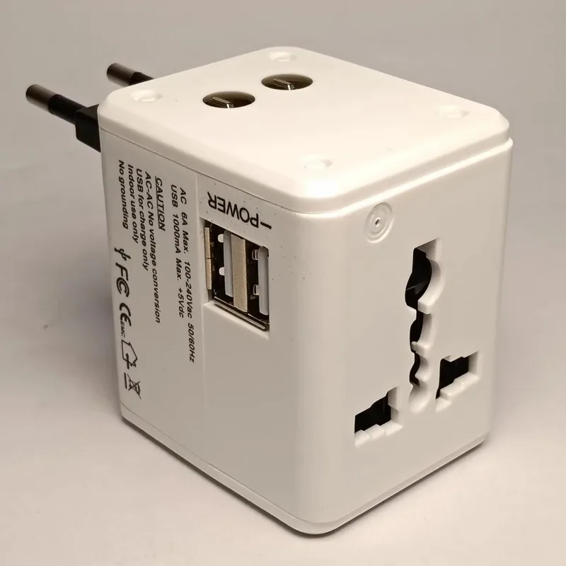 All In 1 Universal 2 Usb Travel Adaptor