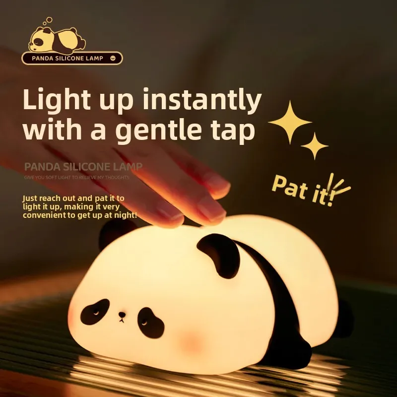 Silicone Sleeping Panda Lamp