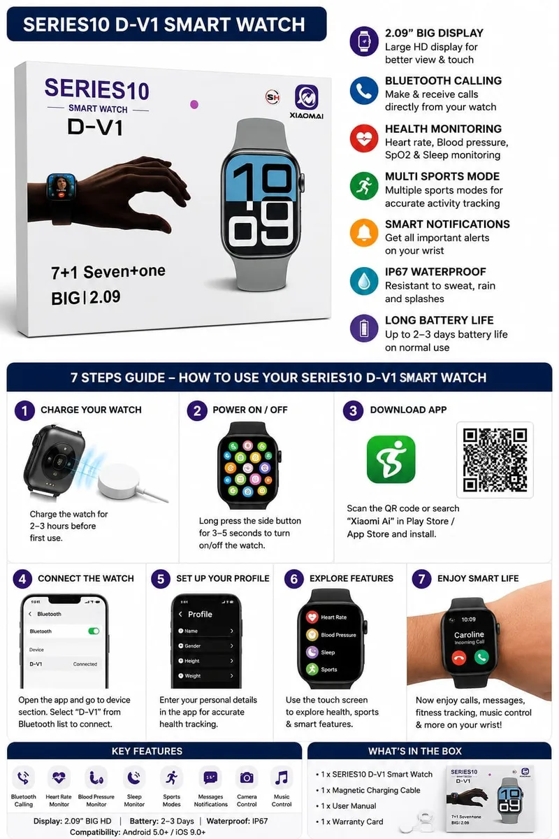 Smart watch D-V1 Series 10 (7+1)