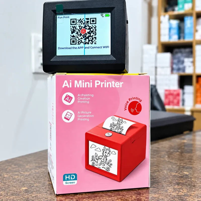 Ai Mini Thermal Printer With Screen