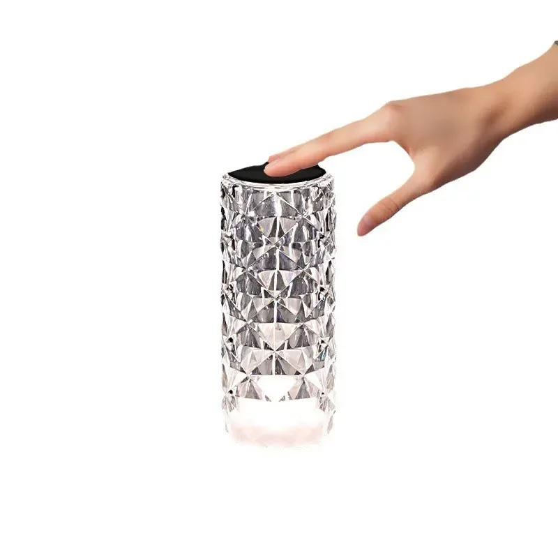 Crystal Diamond Rose Lamp