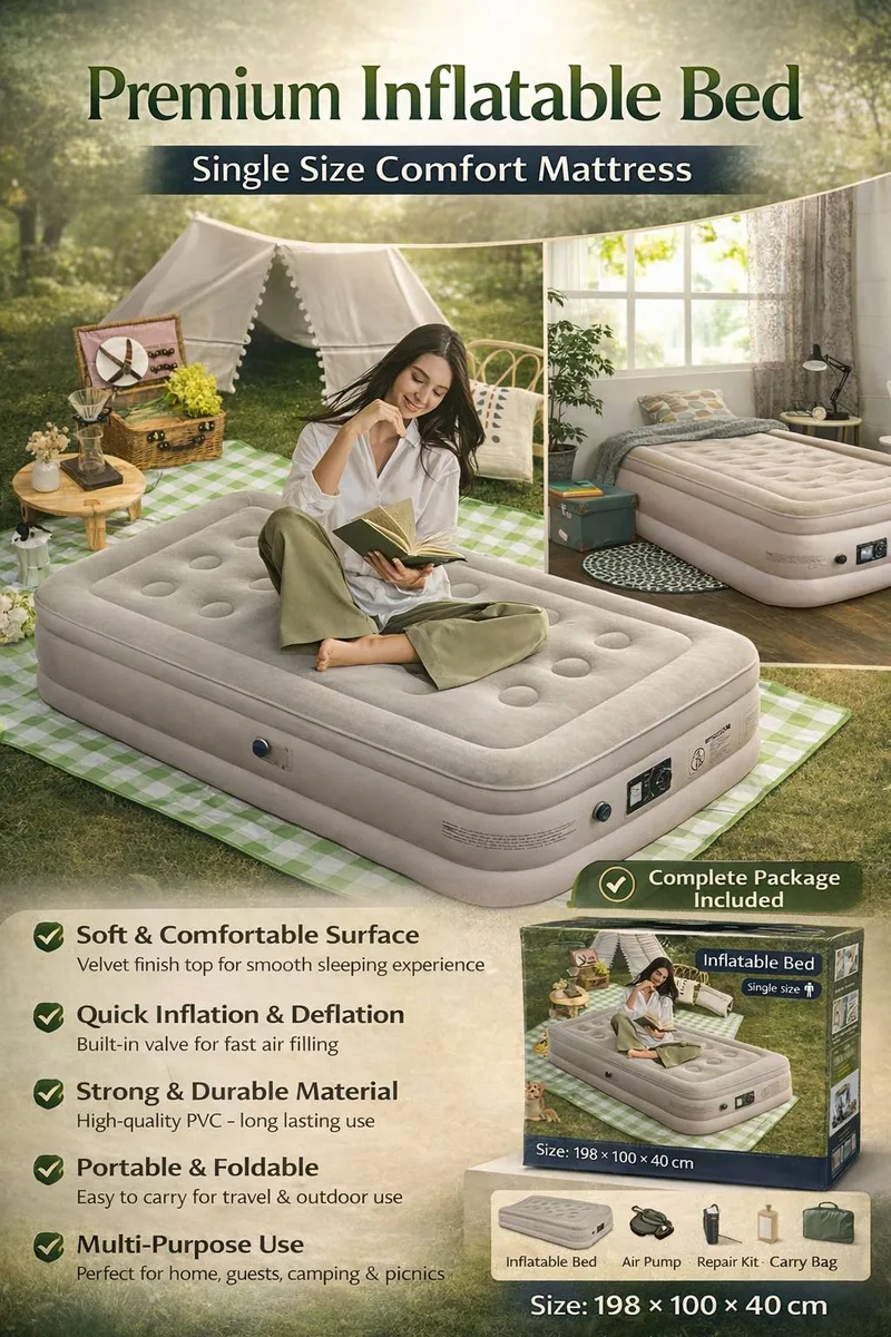 Automatic Inflatable Air Bed (Imported)