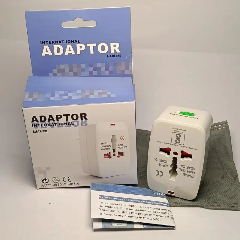 International Travel Adapter All In One Square
