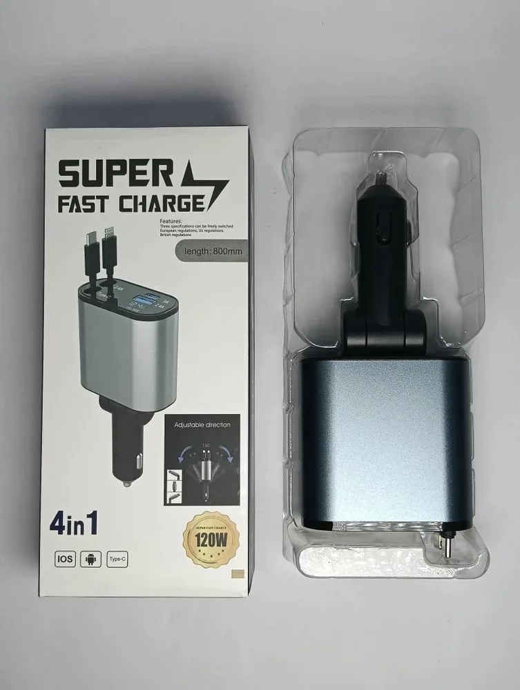 120w 4 in 1 car charger