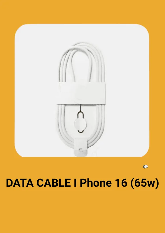 DATA CABLE I Phone 16 (65w)
