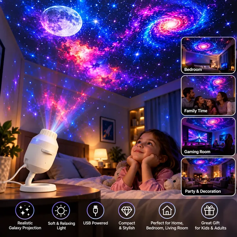 Usb Projector Starry Sky Night Light with night lamp