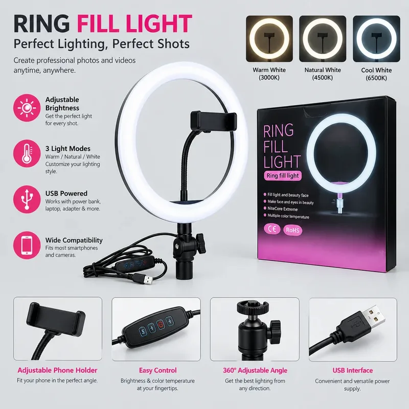 Ring Light 10 Inch