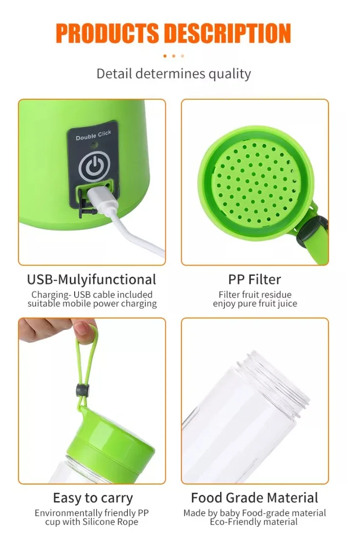 6 Blade USB Rechargeable Juicer