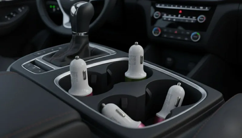 Metallic Car Charging Adopter (Imported)