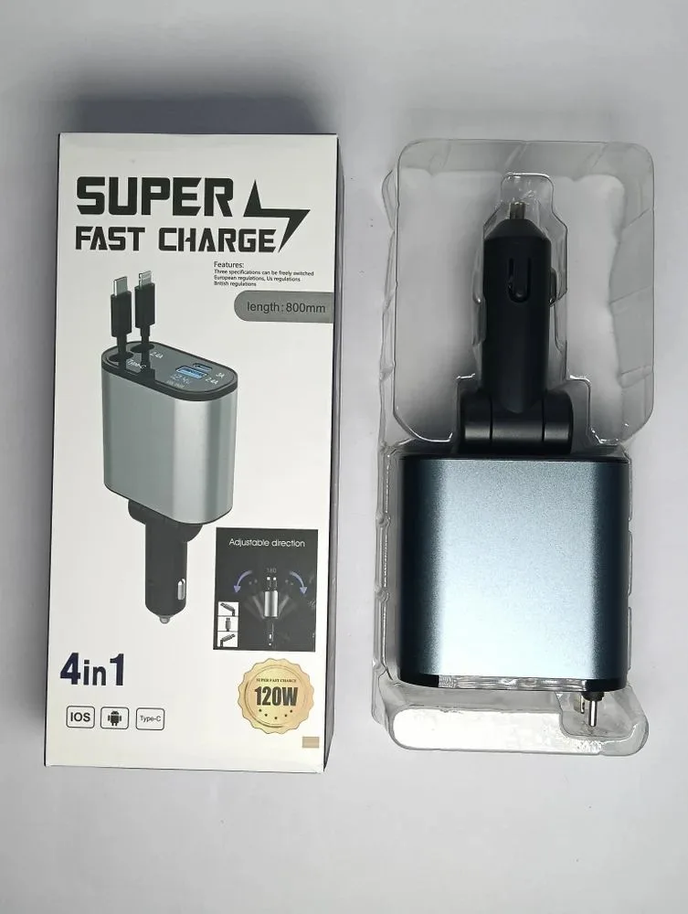 120w 4 in 1 car charger