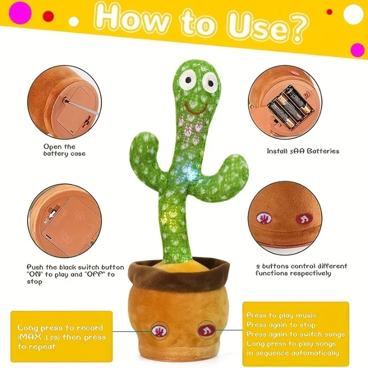 Cactus Voice Repeat Toy