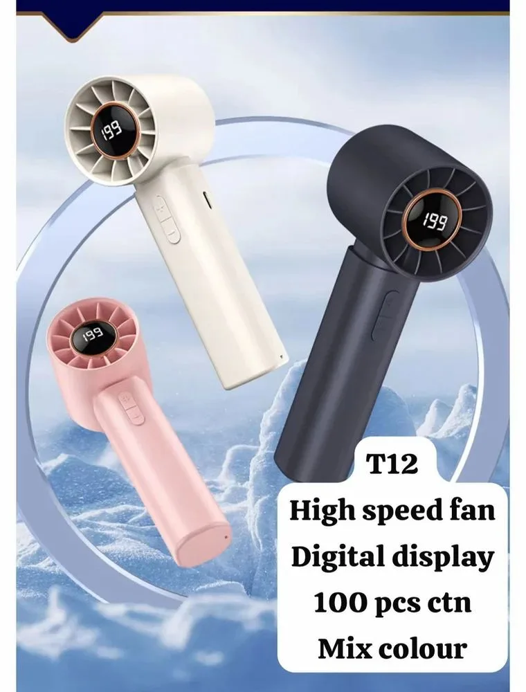 Mini Handy Fan With Multi Colour Light