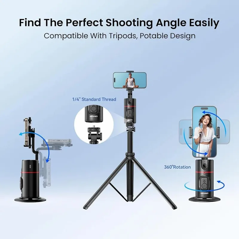 P02 Selfie Stick Tripod Desktop Gimbal