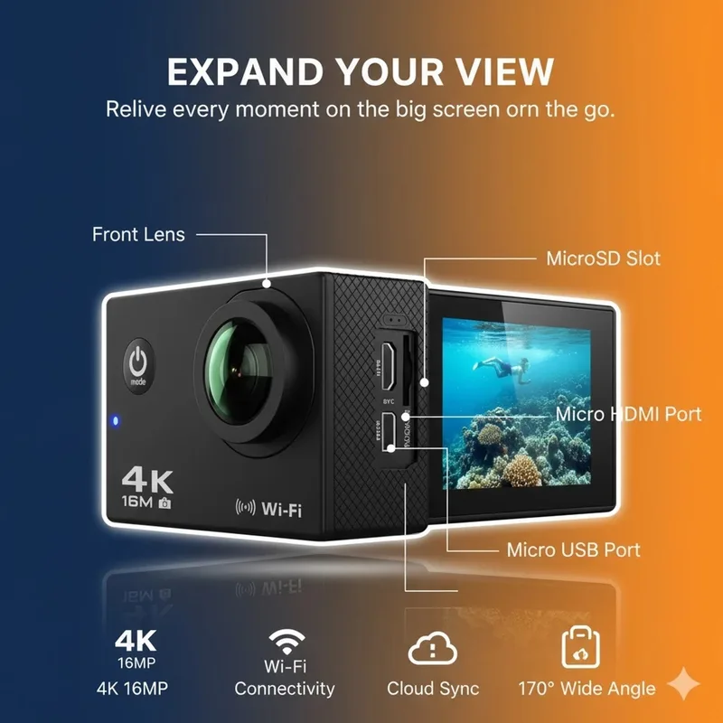 4K Ultra HD Wifi Sports Action Camera