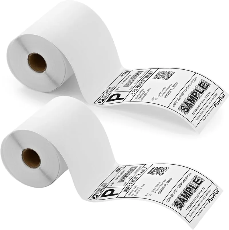 4" X 6" SELF ADHESIVE THERMAL PRINTER PAPER ROLL