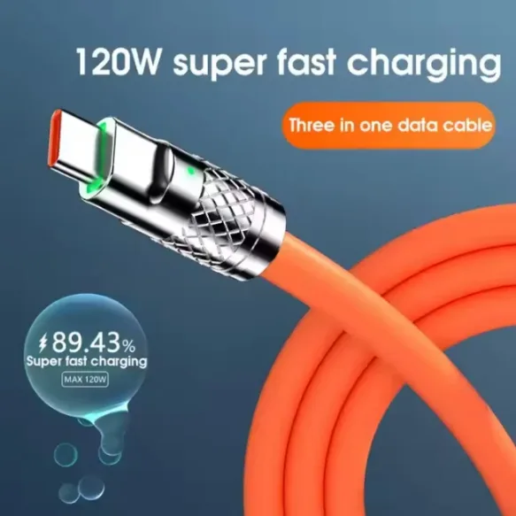 Data Cable 3 in 1(120Watt)