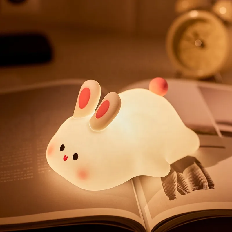 Silicone Rabbit Night Lamp