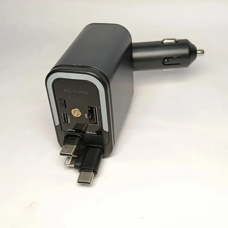 5 In 1 Car Mobile Charger With Ambient Light