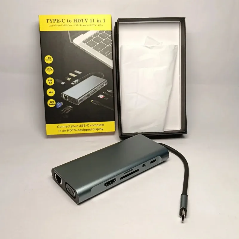 Type C to HDMI 11 in 1 Adapter