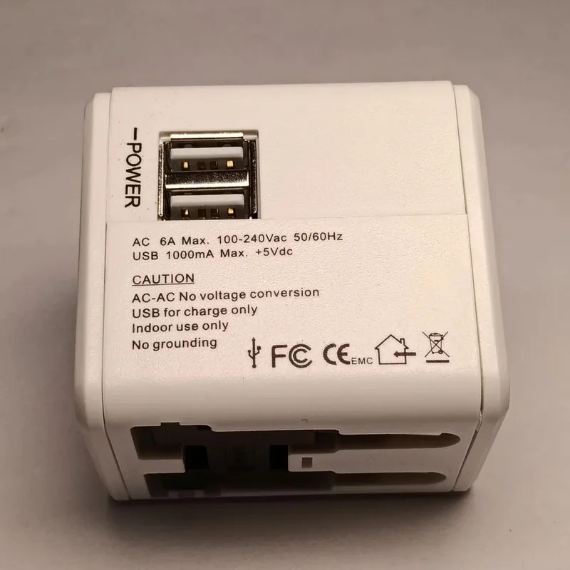 All In 1 Universal 2 Usb Travel Adaptor