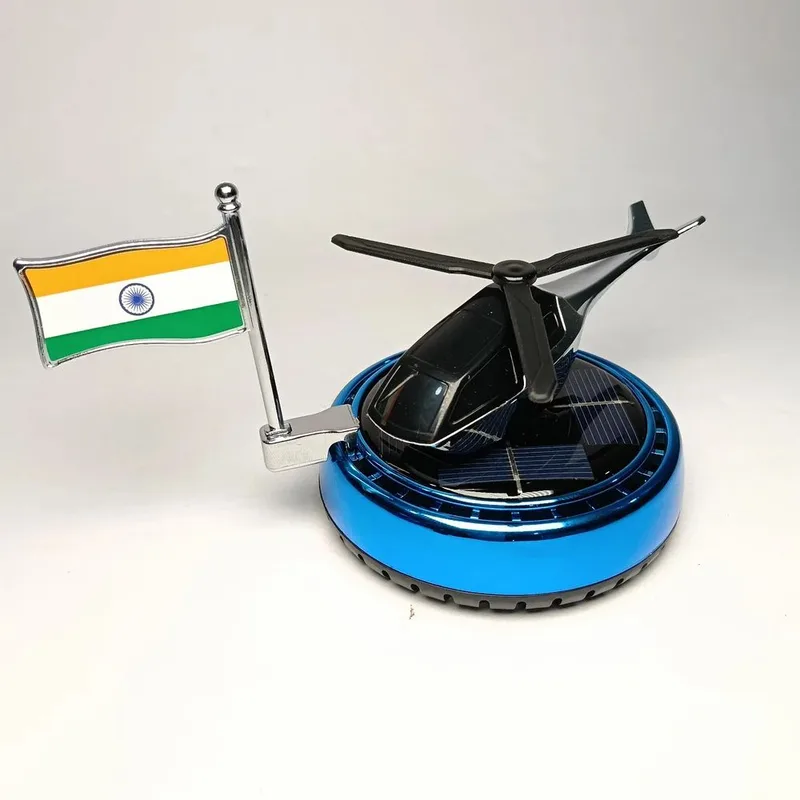 Helicopter with flag solar Car Air fresheners