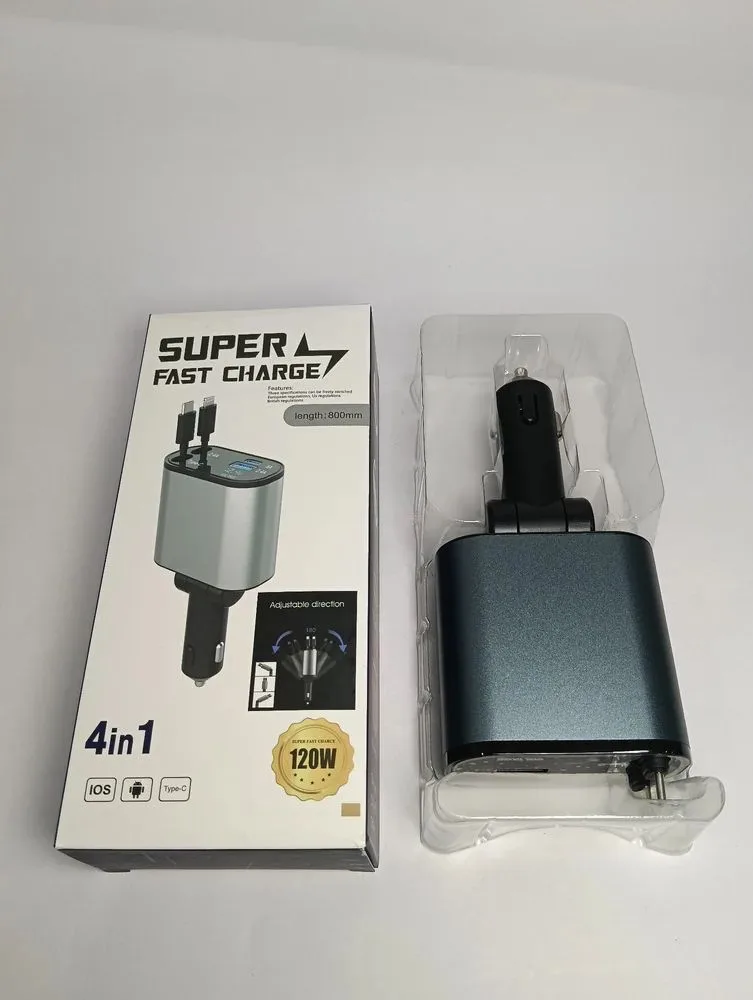 120w 4 in 1 car charger