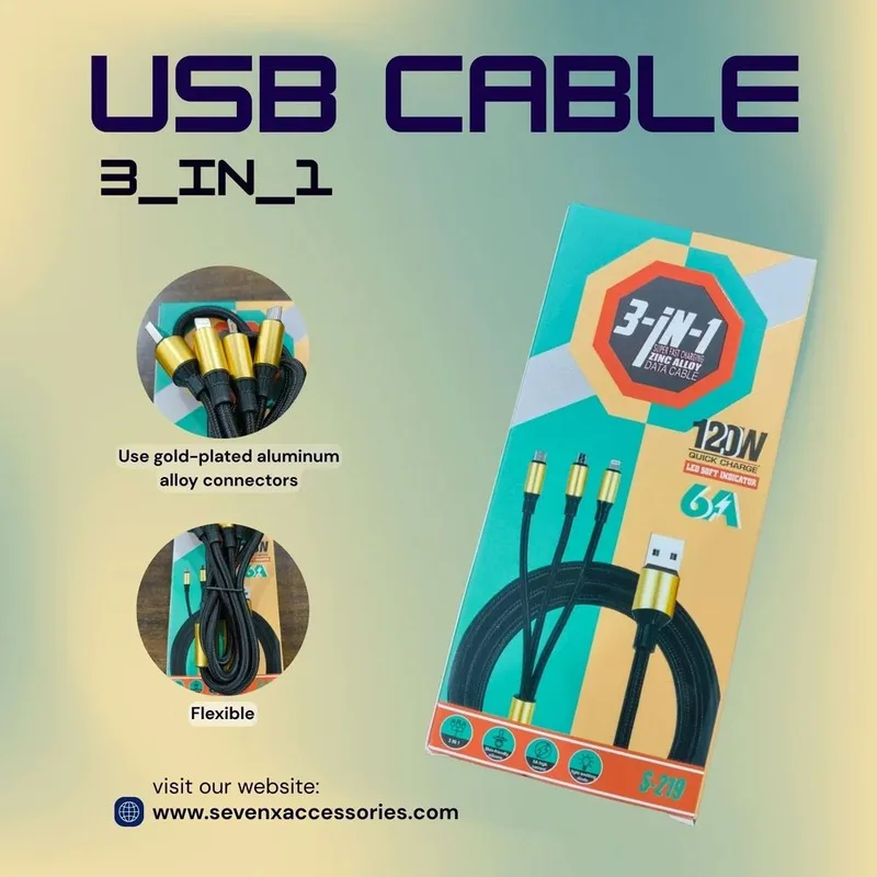 3 IN 1 Data Cable Cloth