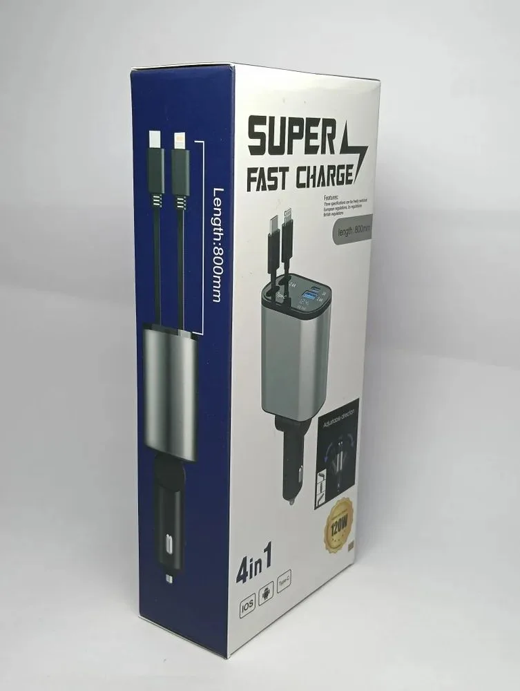 120w 4 in 1 car charger