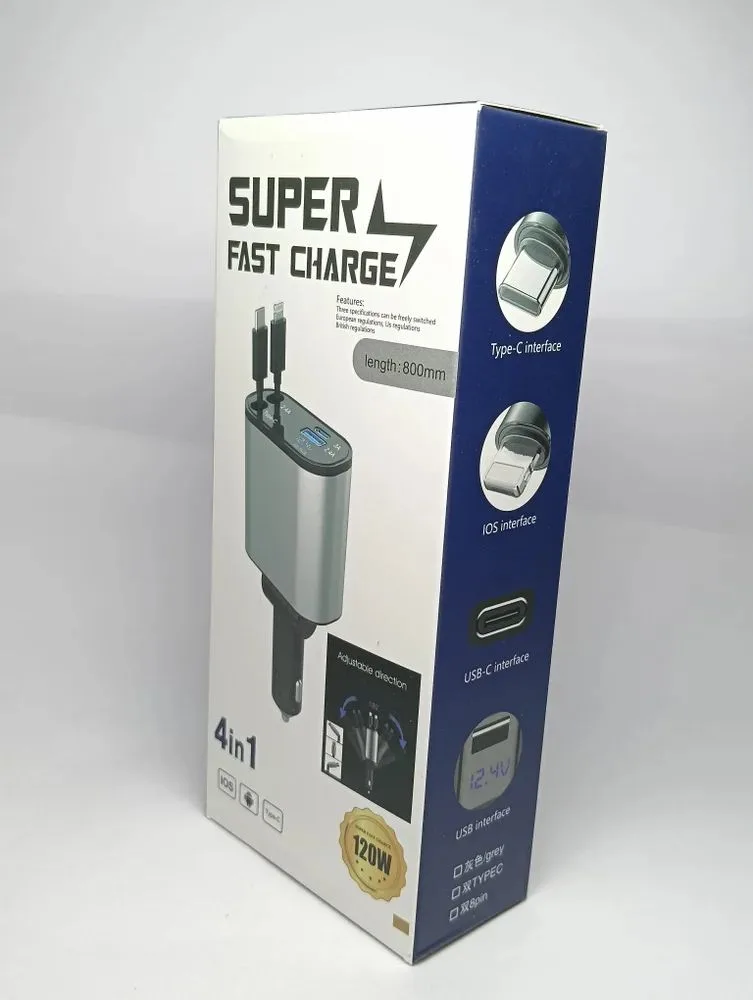 120w 4 in 1 car charger