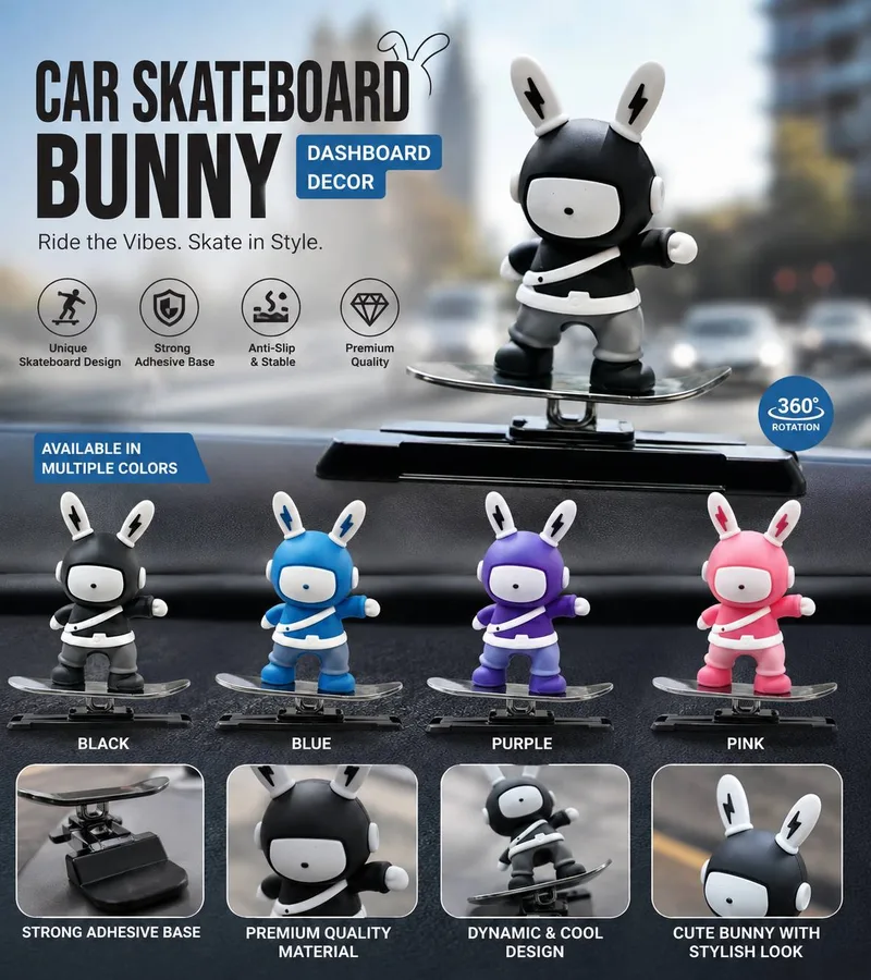 Bunny Car Dashboard Skateboard Perfume (Imported)
