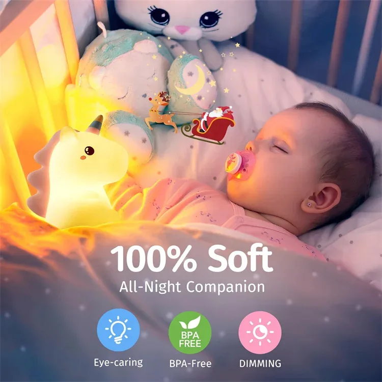 Silicone Unicorn Night Lamp