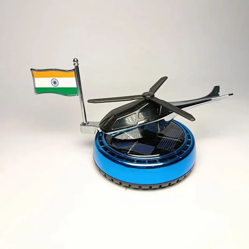 Helicopter with flag solar Car Air fresheners